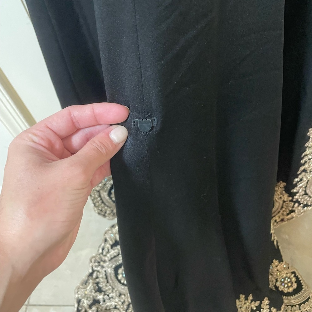 Tony Bowls Black and Gold Embellished Prom Dress - Picture 7 of 12